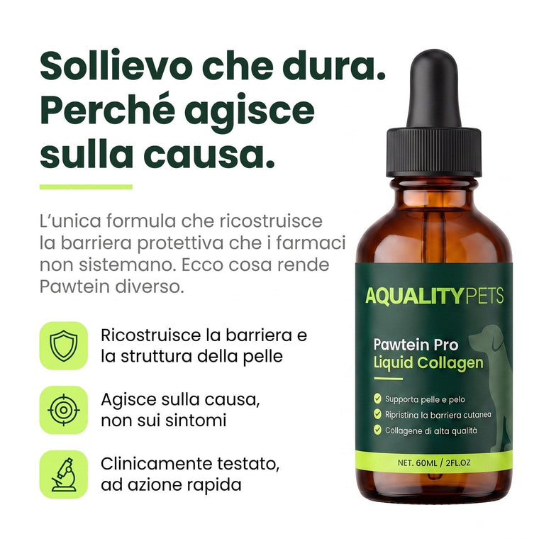 Collagene Liquido per Cani – Stop a Prurito, Allergie e Infezioni