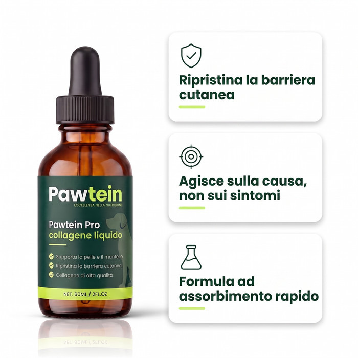 Collagene Liquido per Cani – Stop a Prurito, Allergie e Infezioni